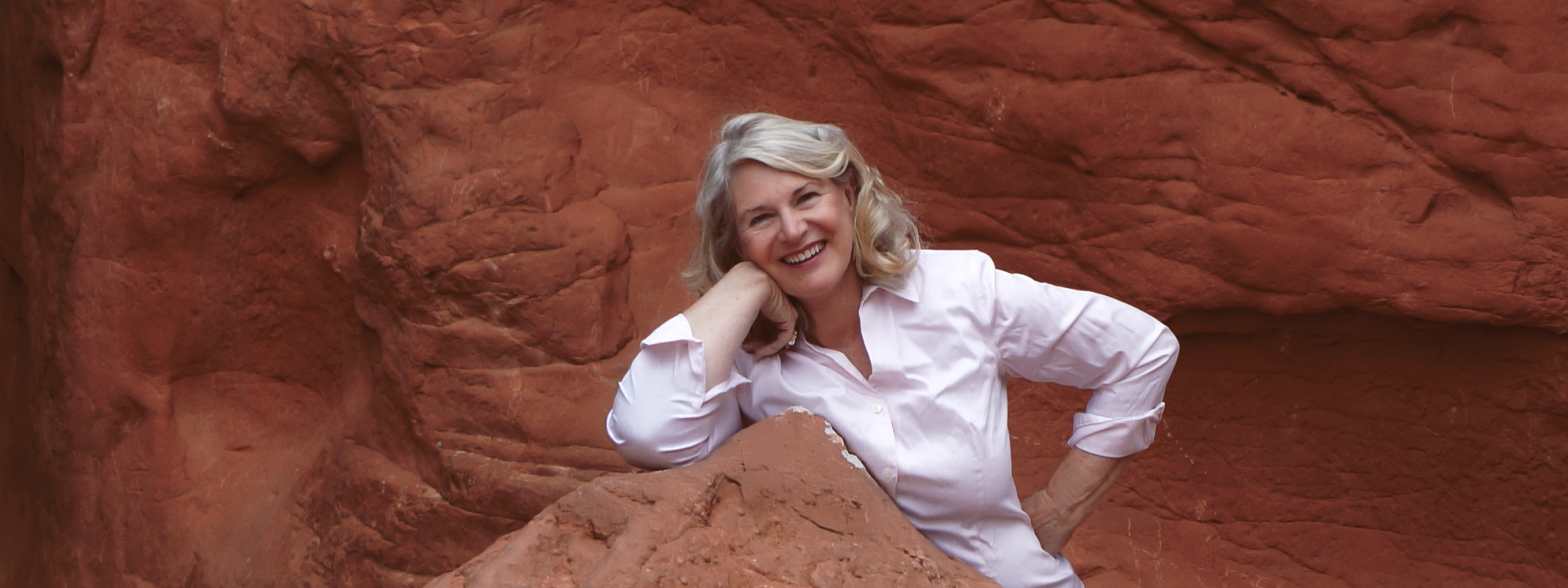 Barbara Gabriel in a canyon