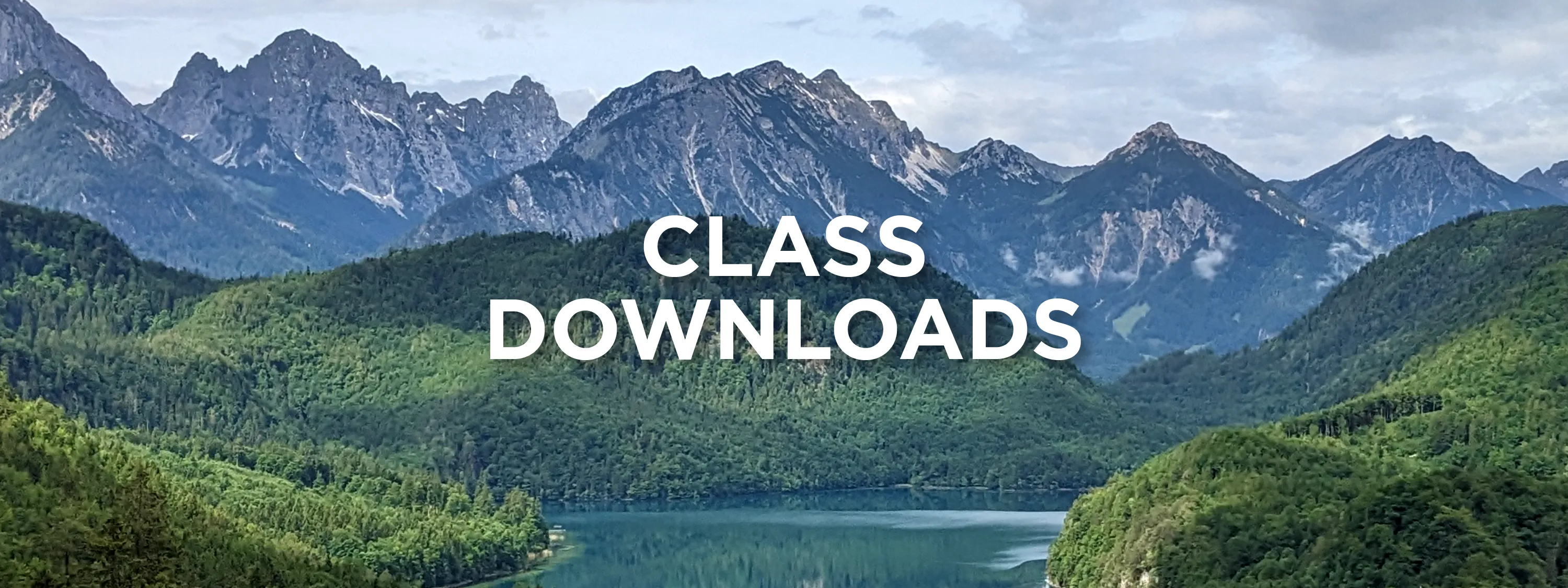 Class Downloads banner image