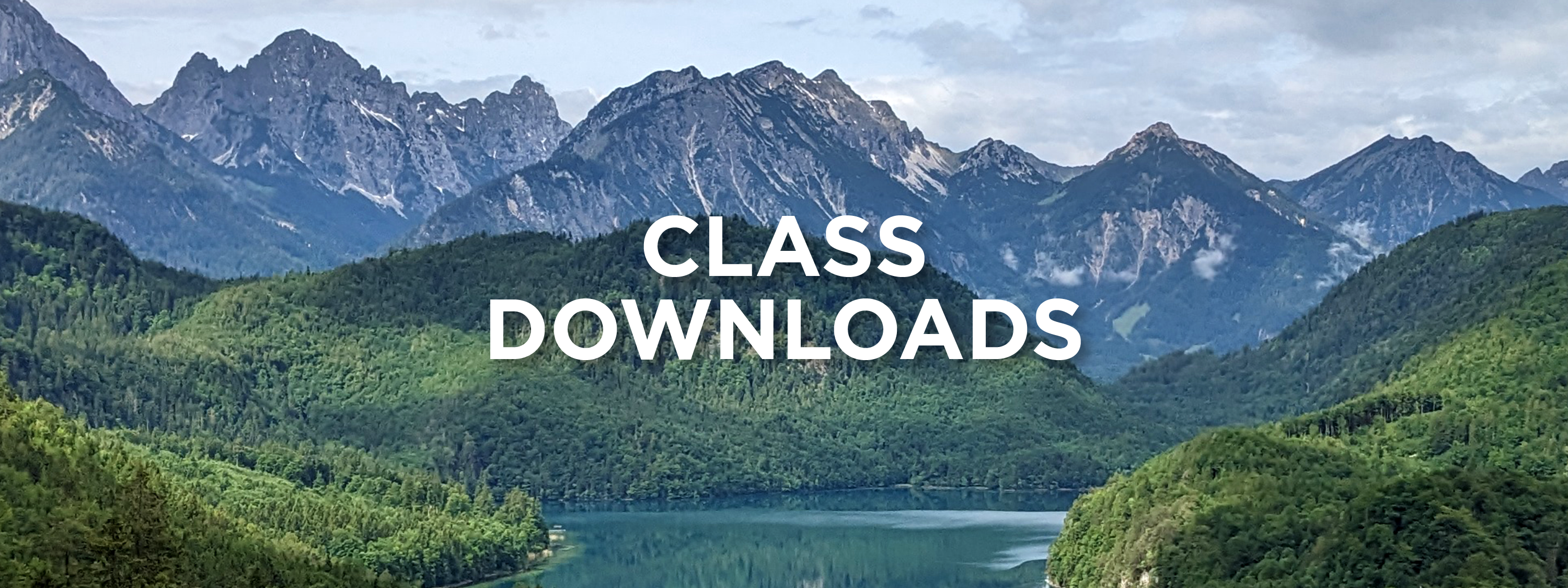 Class Downloads banner image